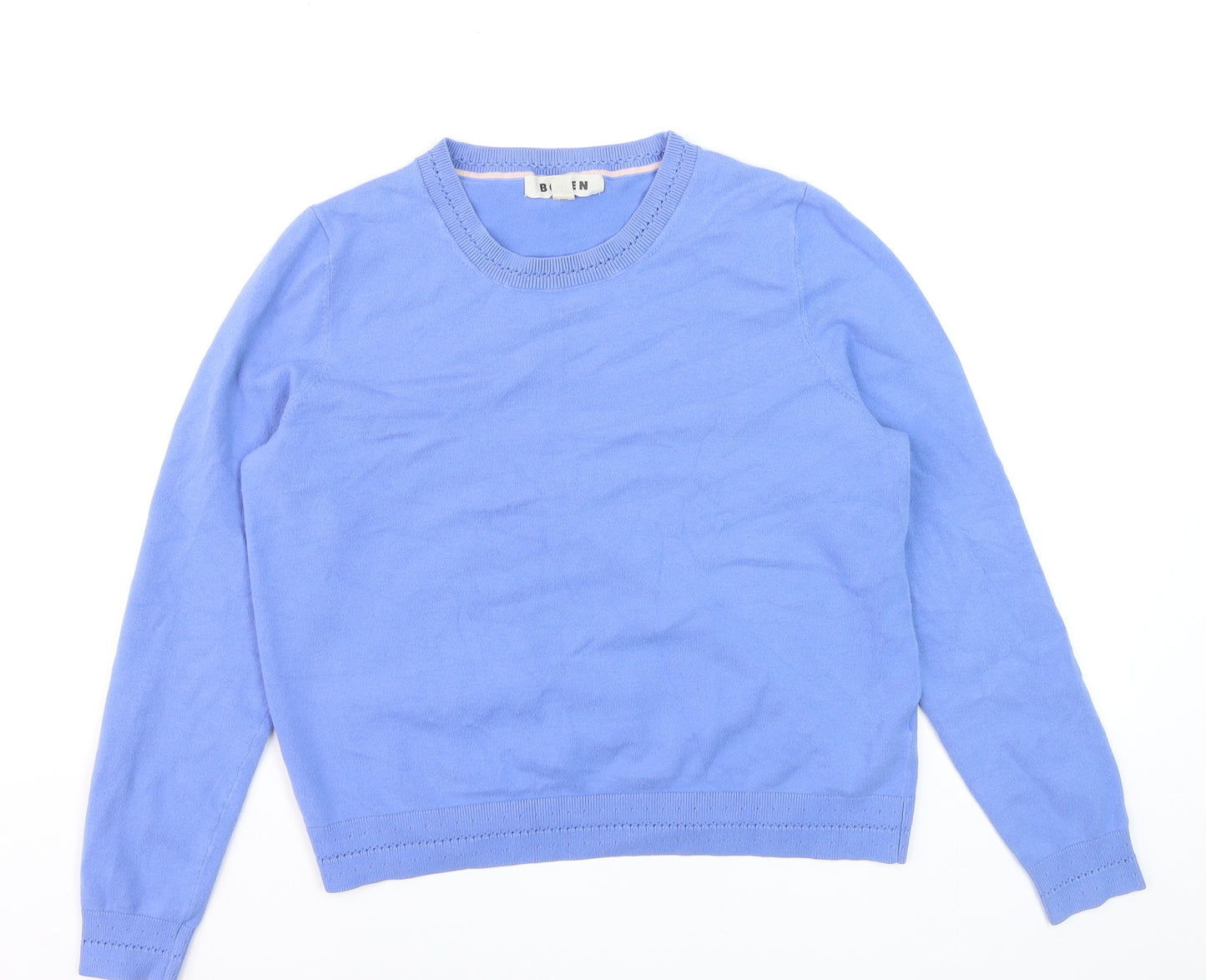 Boden Women’s Blue Cotton Crew Neck Long Sleeve Jumper M