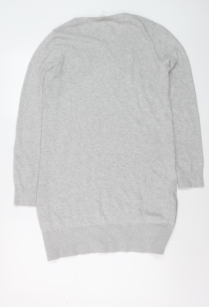 PrettyLittleThing Women's Grey Long Sleeve Tunic Jumper Size S