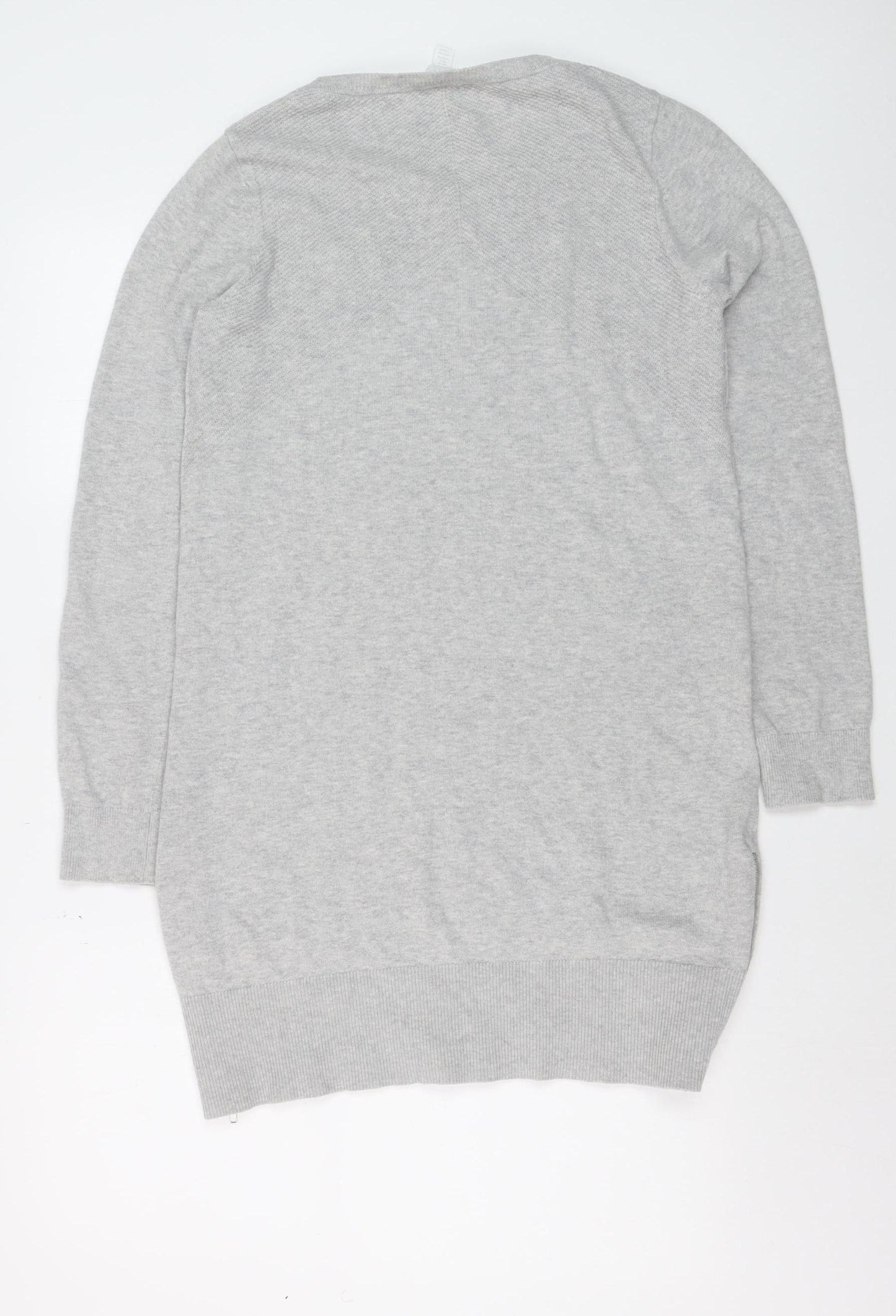 PrettyLittleThing Women's Grey Long Sleeve Tunic Jumper Size S
