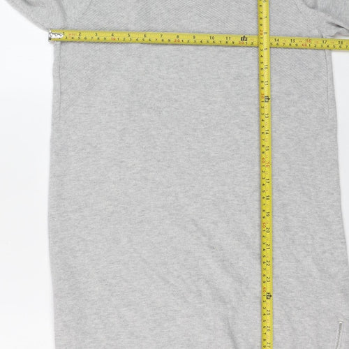 PrettyLittleThing Women's Grey Long Sleeve Tunic Jumper Size S