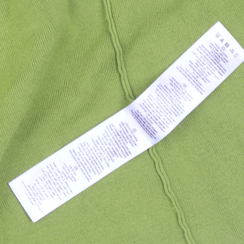 Hobbs Women Green Cotton Open Front Cardigan Size S