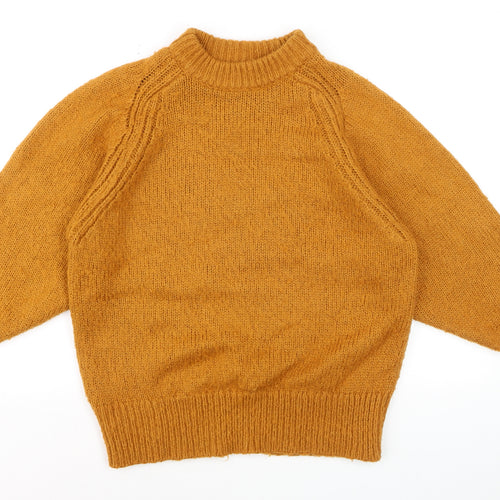 ASOS Women Brown Mock Neck Knit Pullover Jumper Size 8