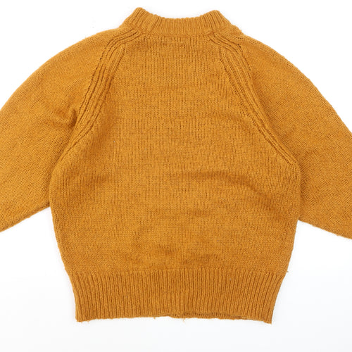 ASOS Women Brown Mock Neck Knit Pullover Jumper Size 8