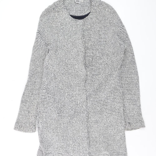 ASOS Women’s Grey Knit Long Sleeve Open Cardigan Size 8 Cotton