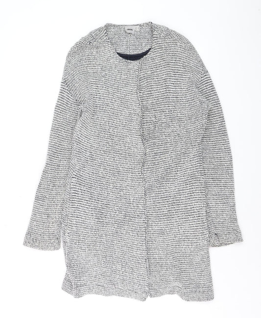 ASOS Women’s Grey Knit Long Sleeve Open Cardigan Size 8 Cotton
