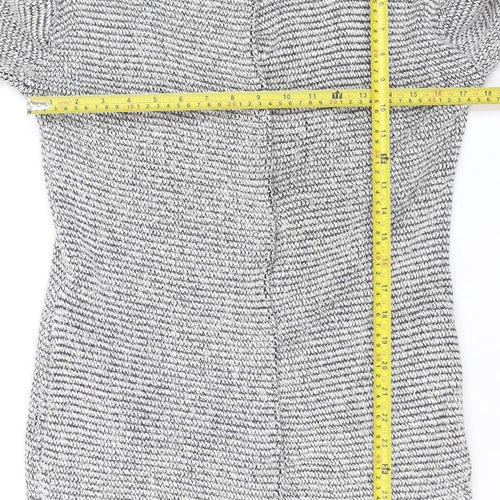ASOS Women’s Grey Knit Long Sleeve Open Cardigan Size 8 Cotton