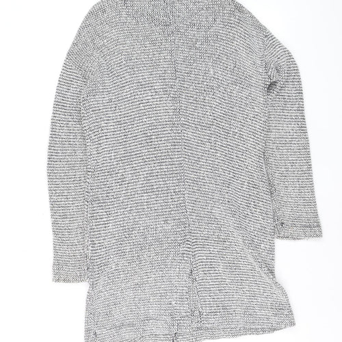 ASOS Women’s Grey Knit Long Sleeve Open Cardigan Size 8 Cotton