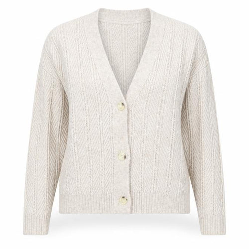 Marks and Spencer Womens Beige Knit V-Neck Cardigan Size L