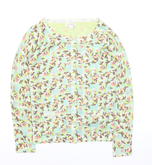 Monsoon Women’s Multicoloured Floral Long Sleeve Cardigan Size 8