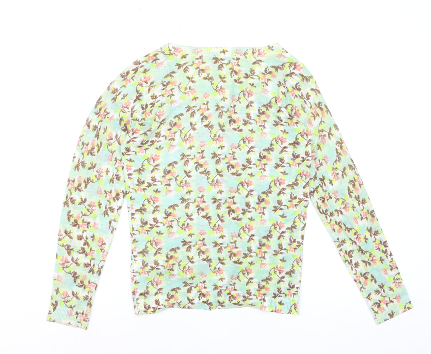 Monsoon Women’s Multicoloured Floral Long Sleeve Cardigan Size 8