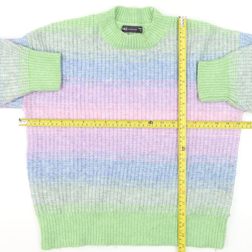 Marks and Spencer Women's Multicoloured Knit Pullover Jumper M