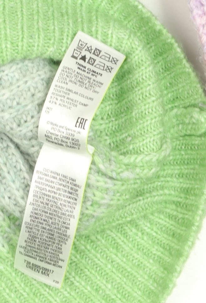 Marks and Spencer Women's Multicoloured Knit Pullover Jumper M