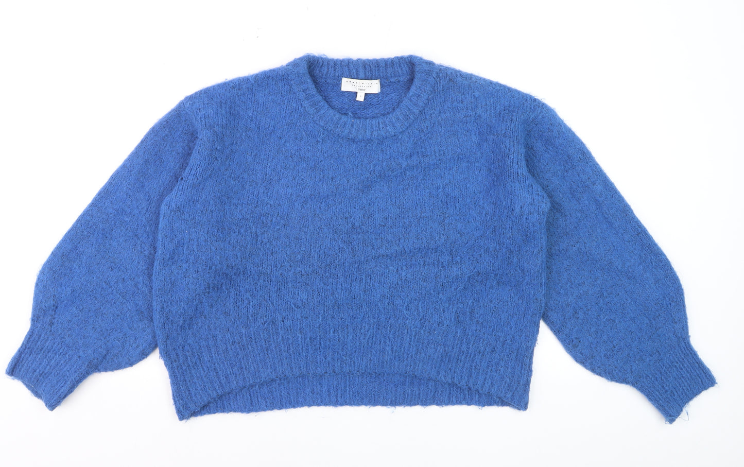 Next Emma Willis Women Blue Alpaca Wool Blend Chunky Knit Jumper S