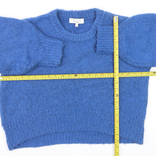 Next Emma Willis Women Blue Alpaca Wool Blend Chunky Knit Jumper S