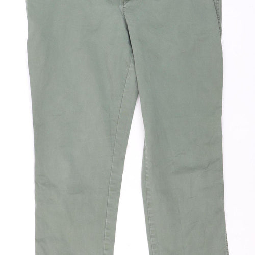 GAP Green Girlfriend Chino Trousers Slim Fit Cotton Blend UK 10