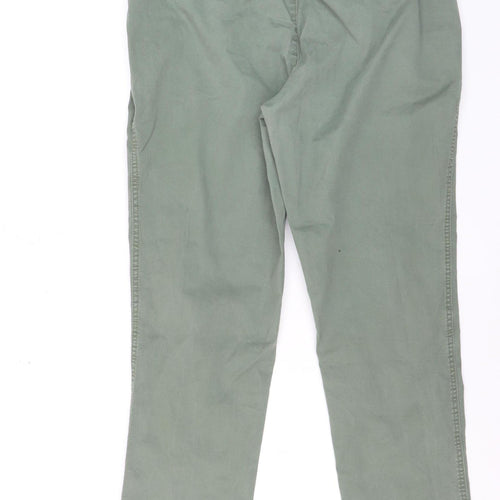 GAP Green Girlfriend Chino Trousers Slim Fit Cotton Blend UK 10