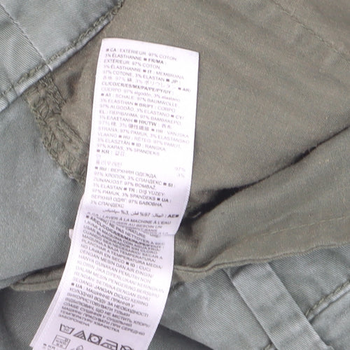 GAP Green Girlfriend Chino Trousers Slim Fit Cotton Blend UK 10
