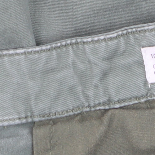 GAP Green Girlfriend Chino Trousers Slim Fit Cotton Blend UK 10