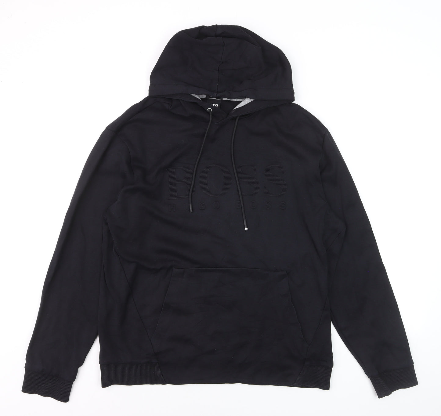 Hugo Boss Men's Black XL Regular Fit Pullover Hoodie