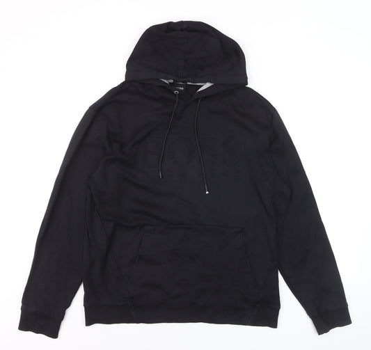 Hugo Boss Men's Black XL Regular Fit Pullover Hoodie