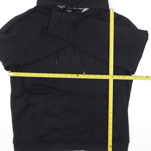 Hugo Boss Men's Black XL Regular Fit Pullover Hoodie