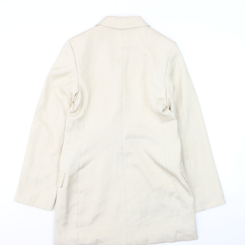 H&M Women’s Beige Double-Breasted Blazer Jacket Size S