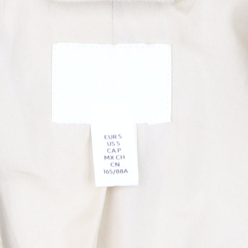 H&M Women’s Beige Double-Breasted Blazer Jacket Size S