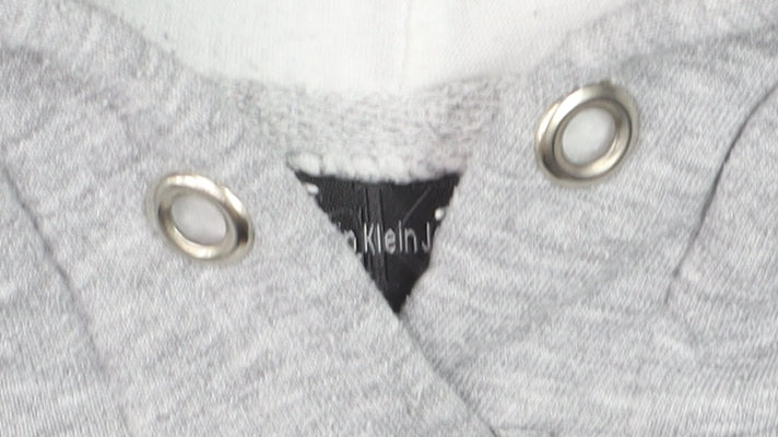 Calvin Klein Jeans Women's Grey Hoodie Medium Cotton Pullover