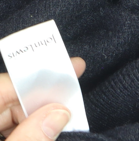 John Lewis Men's Black Cashmere 1/2 Zip High Neck Jumper M