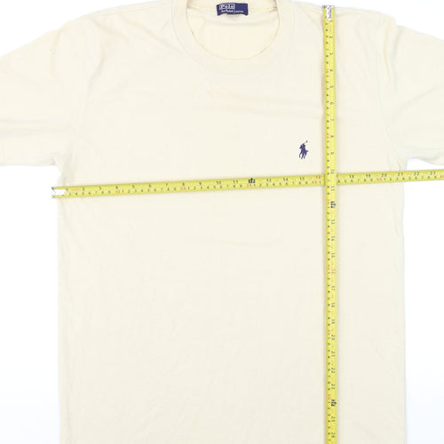 Ralph Lauren Men's Beige Cotton Crew Neck Short Sleeve T-Shirt L