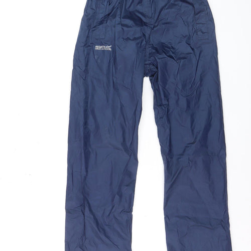 Regatta Boys Blue Waterproof Ski Trousers 9-10 Years Elastic Waist