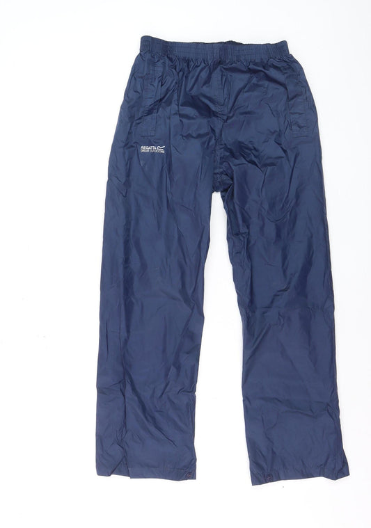 Regatta Boys Blue Waterproof Ski Trousers 9-10 Years Elastic Waist