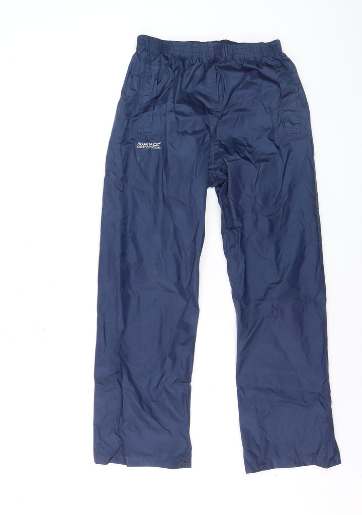 Regatta Boys Blue Waterproof Ski Trousers 9-10 Years Elastic Waist