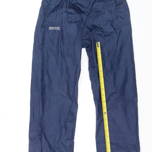 Regatta Boys Blue Waterproof Ski Trousers 9-10 Years Elastic Waist