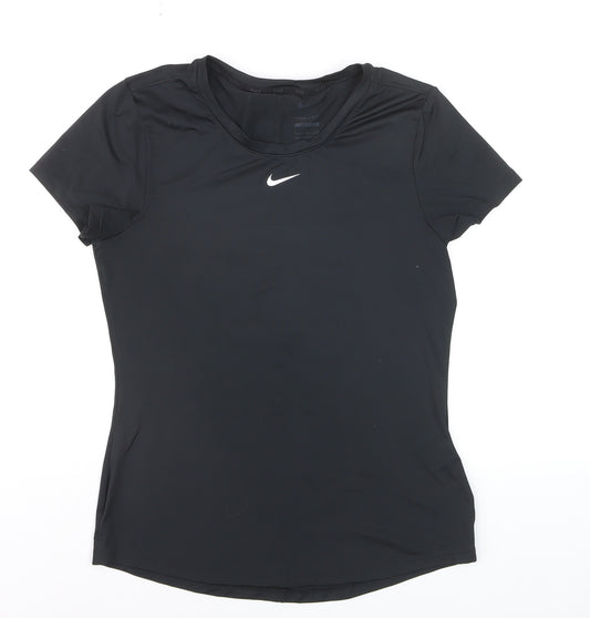 Nike Women's Black Dri-FIT Slim Fit Active T-Shirt Size S