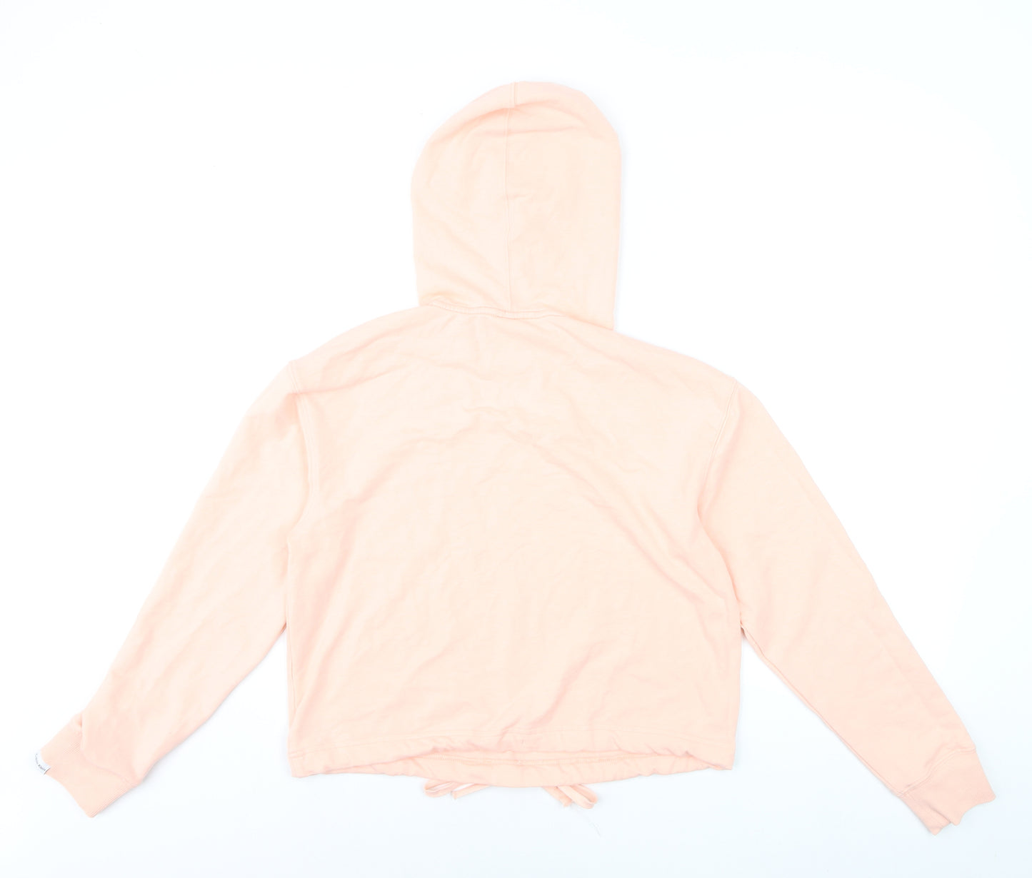 Calvin Klein Women Peach Hooded Pullover Hoodie XS Drawstring Hem