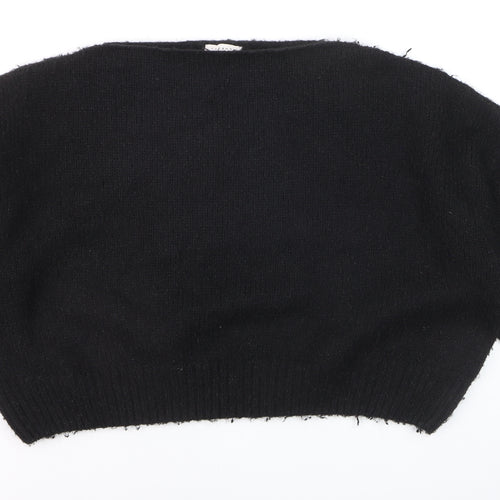 Topshop Women's Black XS Pullover Jumper Soft Knit