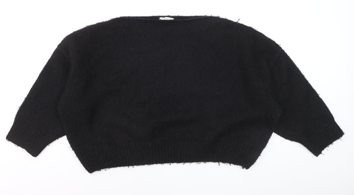 Topshop Women's Black XS Pullover Jumper Soft Knit