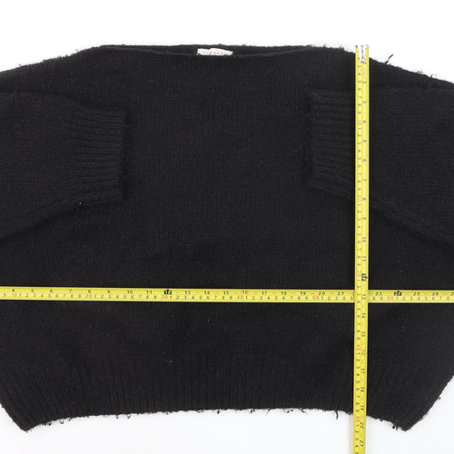 Topshop Women's Black XS Pullover Jumper Soft Knit
