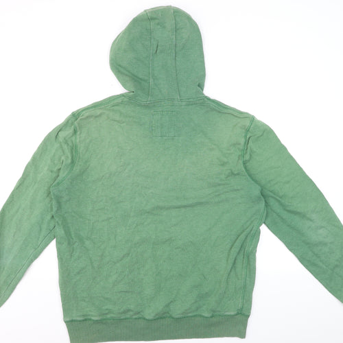 H&M L.O.G.G. Men's Green Pullover Hoodie L Graphic University