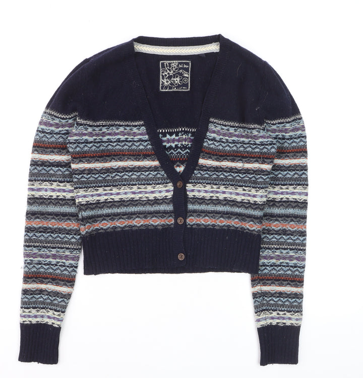 Fat Face Women’s Multicoloured Fair Isle Wool Blend Cardigan Size 10