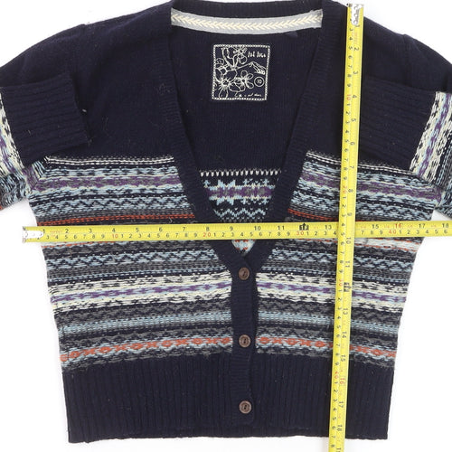 Fat Face Women’s Multicoloured Fair Isle Wool Blend Cardigan Size 10
