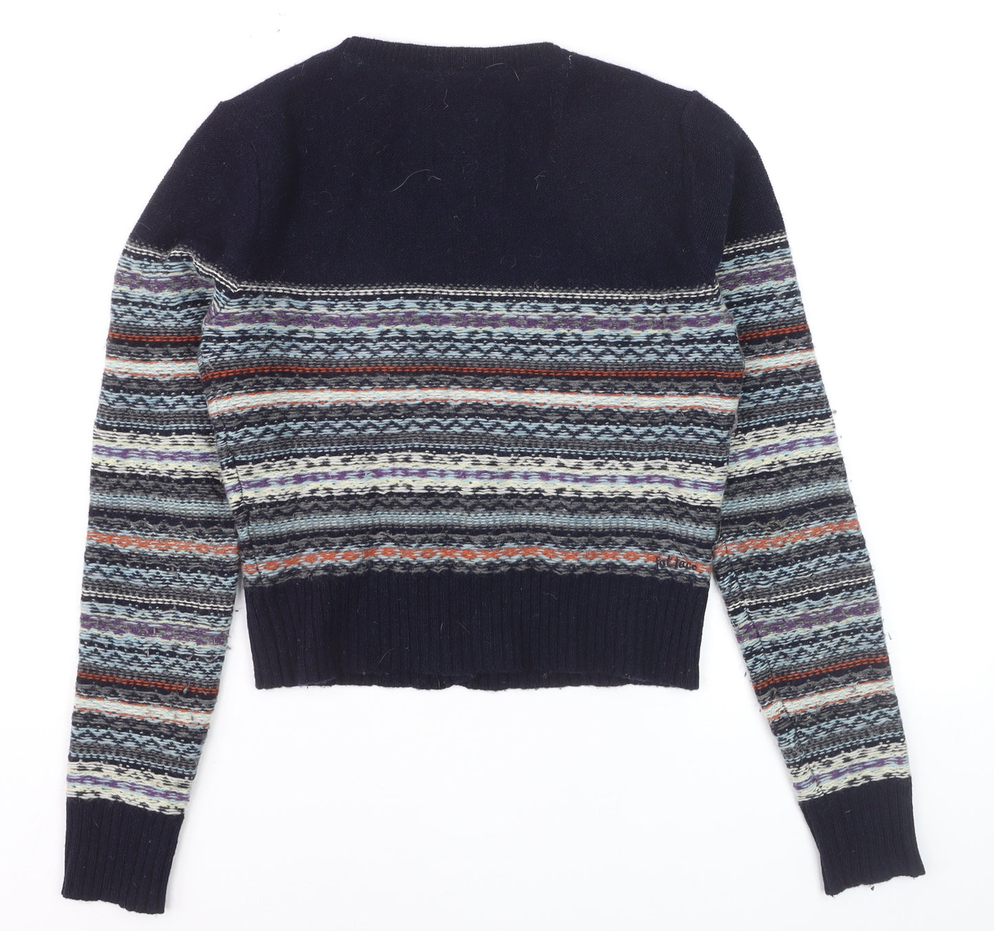 Fat Face Women’s Multicoloured Fair Isle Wool Blend Cardigan Size 10