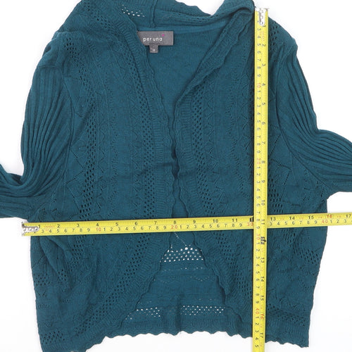 Marks and Spencer Per Una Women's Green Size 12 Open Knit Cardigan