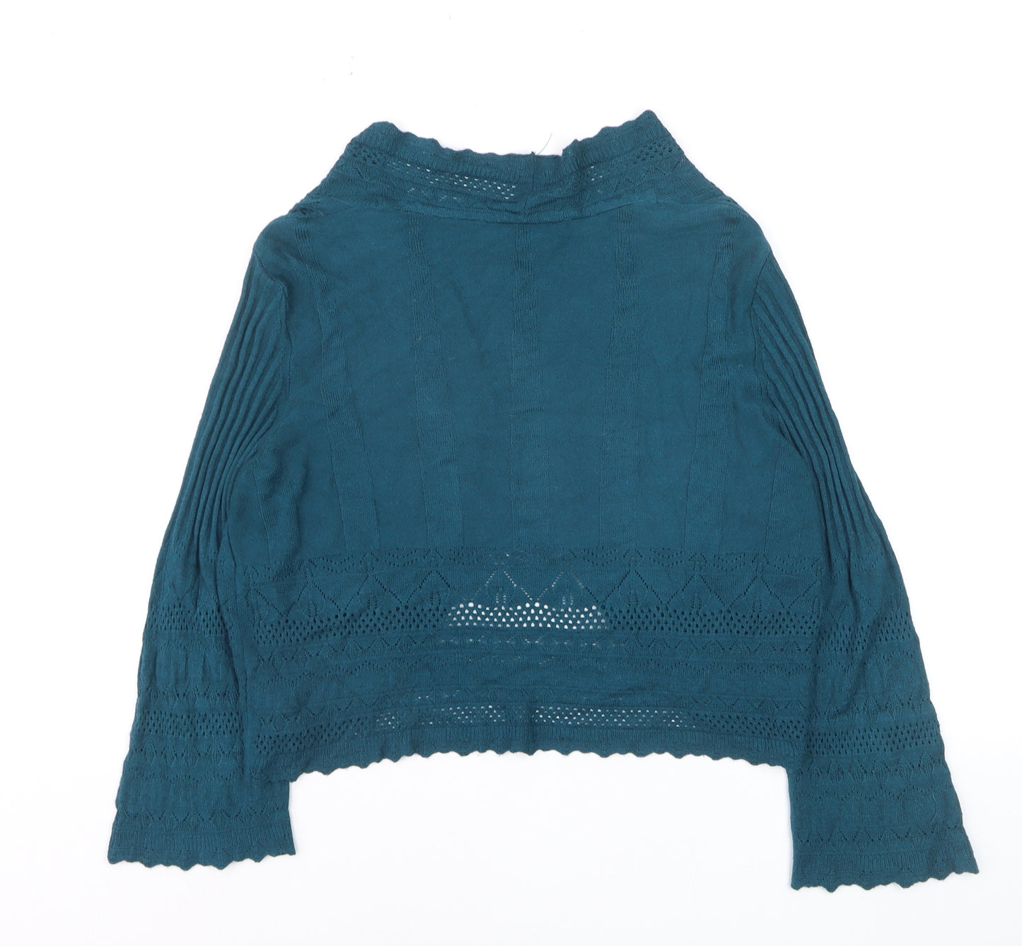Marks and Spencer Per Una Women's Green Size 12 Open Knit Cardigan
