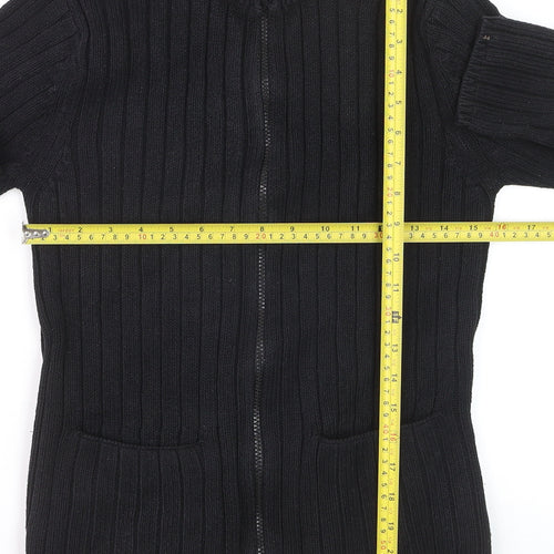 Marks and Spencer Women’s Black Full Zip Mock Neck Jumper Size 8