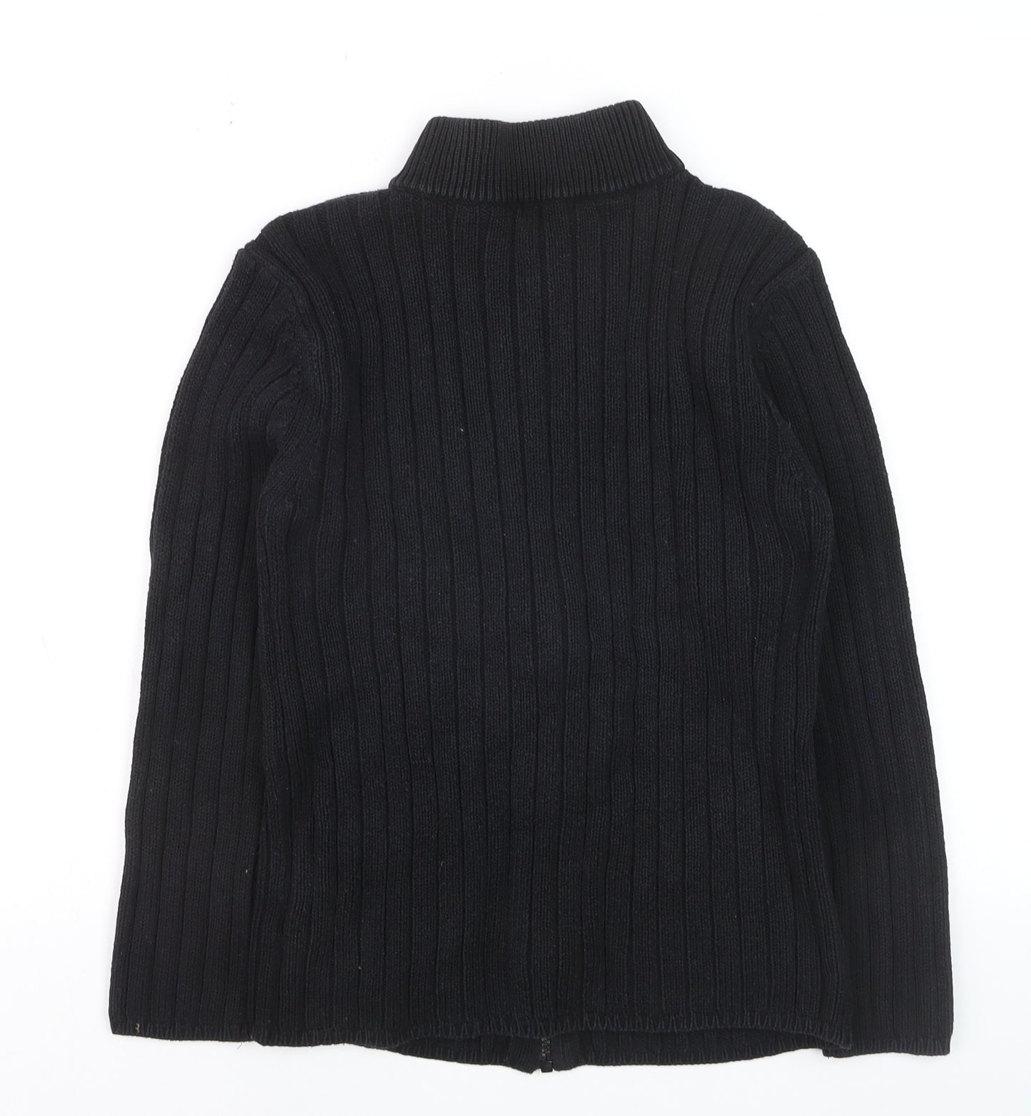 Marks and Spencer Women’s Black Full Zip Mock Neck Jumper Size 8