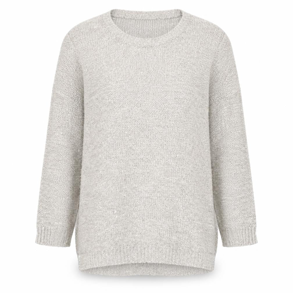 Wallis Women’s Beige Sequin Knit Pullover Jumper Size 12