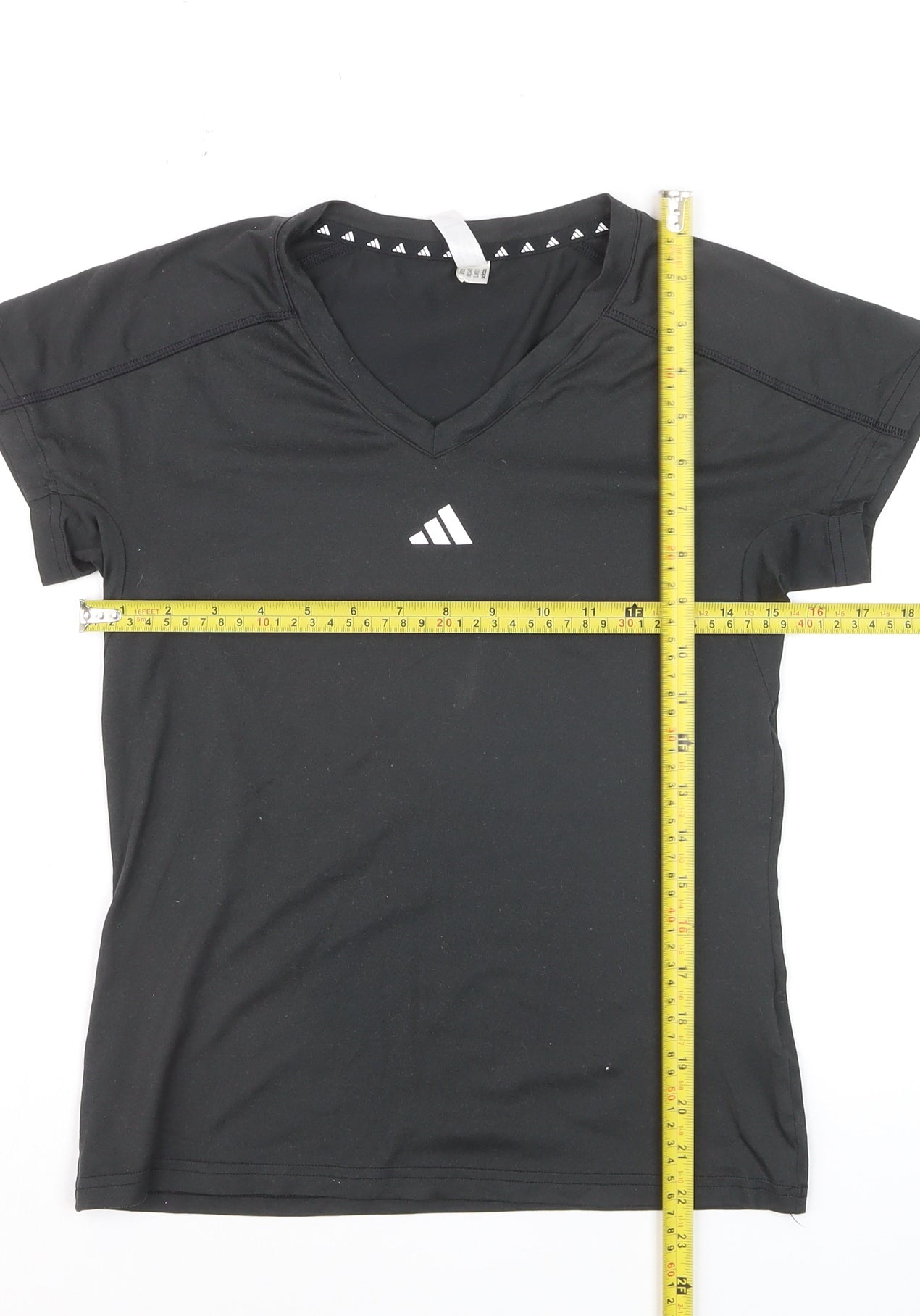 adidas Women's Black XS V-Neck Athletic T-Shirt