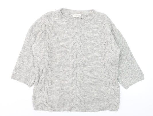 Marks and Spencer Women Grey Cable-Knit Pullover Jumper Size 12